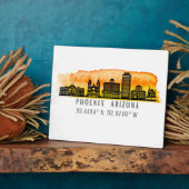 Phoenix Skyline Map Koordinaten Fotoplatte (Seite)