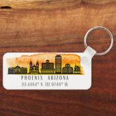 Phoenix Skyline Map Koordinaten Schlüsselanhänger (Vorderseite)