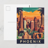 Phoenix Skyline, Reise Postkarte (Vorne/Hinten)
