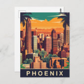Phoenix Skyline, Reisen Postkarte (Vorne/Hinten)