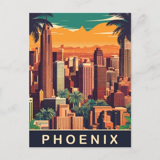 Phoenix Skyline, Reisen Postkarte (Vorderseite)