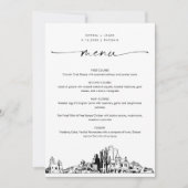 Phoenix Skyline Wedding Dinner Menu Card 12x18 (Vorderseite)