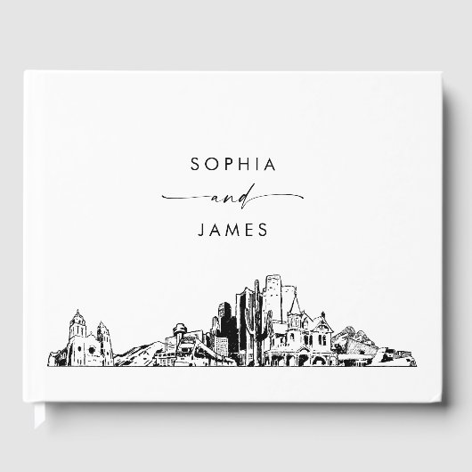 Phoenix Skyline Wedding Guest Book Gästebuch (Vorderseite)