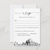 Phoenix Skyline Wedding RSVP Response Card (Vorderseite)