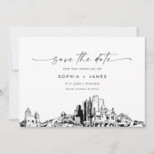 Phoenix Skyline Wedding Save the Date Card Einladung (Vorderseite)