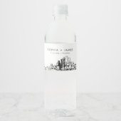 Phoenix Skyline Wedding Wasserflaschenetikett (Vorderseite)