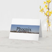 Phoenix Skyline with Phoenix in the Sky Note Card Karte (Gelbe Blume)