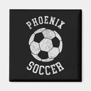 Phoenix Soccer Retro abgenutzt 90er Jahre Vintage  Magnet