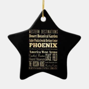 Phoenix-Stadt der Arizona-Staats-Typografie-Kunst Keramikornament