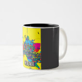 Phoenix Stadtkarte - Abstrakte Kunstdrucke Zweifarbige Tasse (VorderseiteRechts)