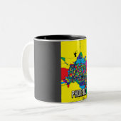 Phoenix Stadtkarte - Abstrakte Kunstdrucke Zweifarbige Tasse (Vorderseite Links)