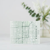 Phoenix-Stadtplan-Minimal-Postkarte Postkarte (Stehend Vorderseite)