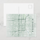 Phoenix-Stadtplan-Minimal-Postkarte Postkarte (Vorne/Hinten)