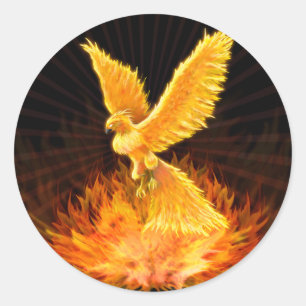 Phoenix-Steigen Runder Aufkleber