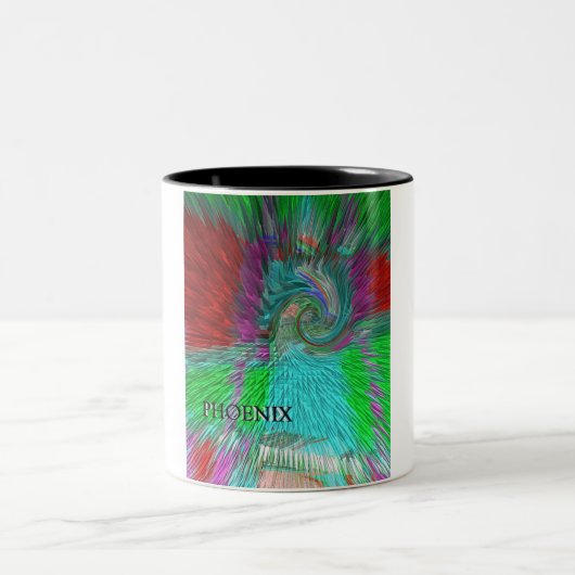 Phoenix-Steigen Zweifarbige Tasse (Mittel)