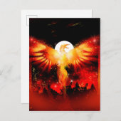 Phoenix steigende Postkarte (Vorne/Hinten)