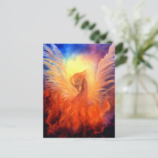 Phoenix steigende Postkarte (Stehend Vorderseite)