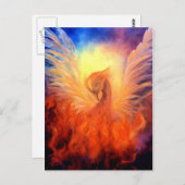 Phoenix steigende Postkarte (Vorne/Hinten)