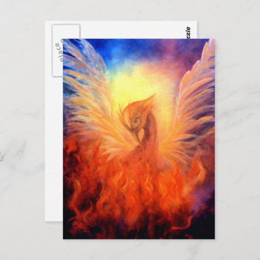 Phoenix steigende Postkarte (Vorne/Hinten)