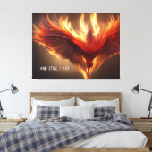 Phoenix steigende Unterstützung Inspirierend Stärk Leinwanddruck (Insitu (Schlafzimmer))
