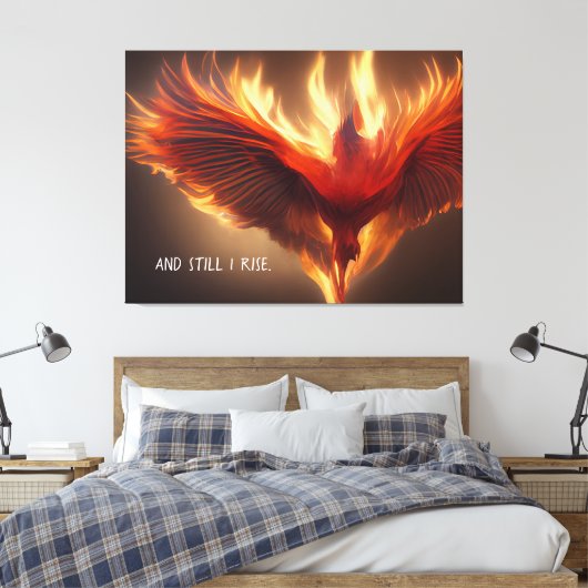 Phoenix steigende Unterstützung Inspirierend Stärk Leinwanddruck (Insitu (Schlafzimmer))
