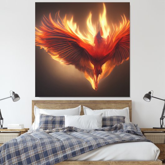 Phoenix steigender Support Inspirierend Festigkeit Leinwanddruck (Insitu (Schlafzimmer))