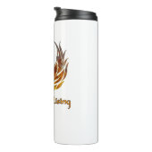 Phoenix steigt über den Aschen Thermosbecher (Nach rechts gedreht)