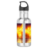 Phoenix steigt über Wasser Edelstahlflasche (Rückseite)