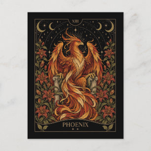 Phoenix, Sternenlicht-Tarot-Kunst Postkarte