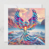 Phoenix Sunrise Feiertagskarte (Vorderseite)