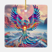 Phoenix Sunrise Keramikornament (Rückseite)