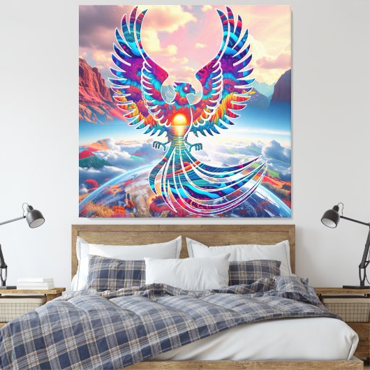 Phoenix Sunrise Leinwanddruck (Insitu (Schlafzimmer))