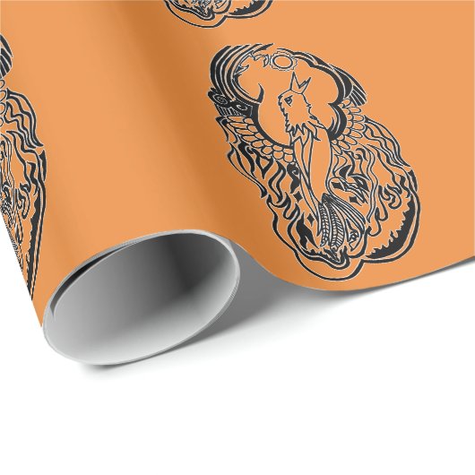 Phoenix Tattoo Geschenkpapier (Rolleneckpunkt)