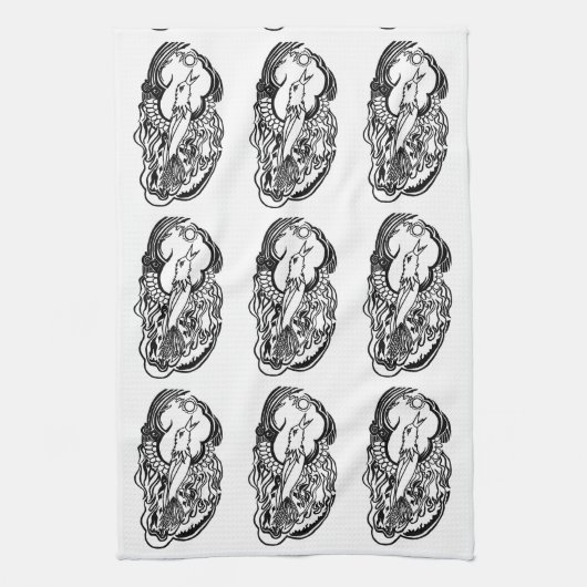 Phoenix Tattoo Handtuch (Vertikal)