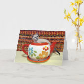 Phoenix - Testen des Wassers - Grußkarte Karte (Gelbe Blume)