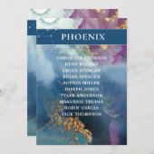 Phoenix-Tischnummer-Seatekarte Einladung (Vorne/Hinten)