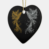 Phoenix Twins Keramik Ornament (Links)