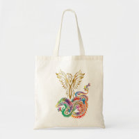 Phoenix und das Dragon Oriental Ying Yang Design