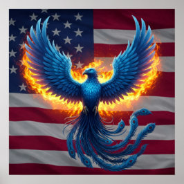 Phoenix und die Flagge Poster