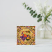 Phoenix und Drachenschmuck Quadratische Visitenkarte (Stehend Vorderseite)