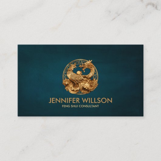 Phoenix und Drachenschmuck Visitenkarte (Vorderseite)