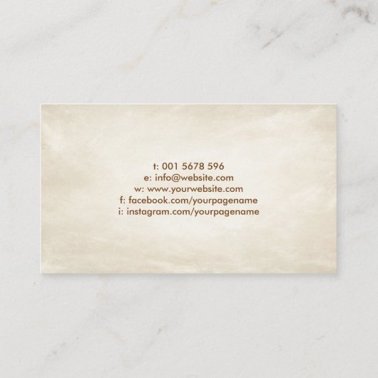 Phoenix und Drachenschmuck Visitenkarte (Rückseite)