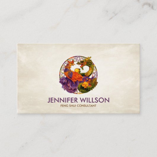 Phoenix und Drachenschmuck Visitenkarte (Vorderseite)