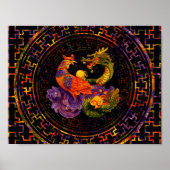 Phoenix und Dragon in Farbe Poster (Vorne)
