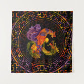 Phoenix und Dragon in Farbe Wandteppich (Vorderseite (Horizontal))