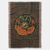 Phoenix und Dragon mit Bagua #2 Decke (Vorderseite Vertikal)