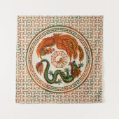 Phoenix und Dragon mit Bagua #3 Wandteppich (Vorderseite (Horizontal))