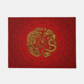 Phoenix und Dragon mit Bagua #4 Fußmatte (Vorderseite)