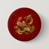 Phoenix und Dragon - rot Button (Vorderseite)