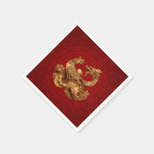 Phoenix und Dragon - rot Serviette (Ecke)